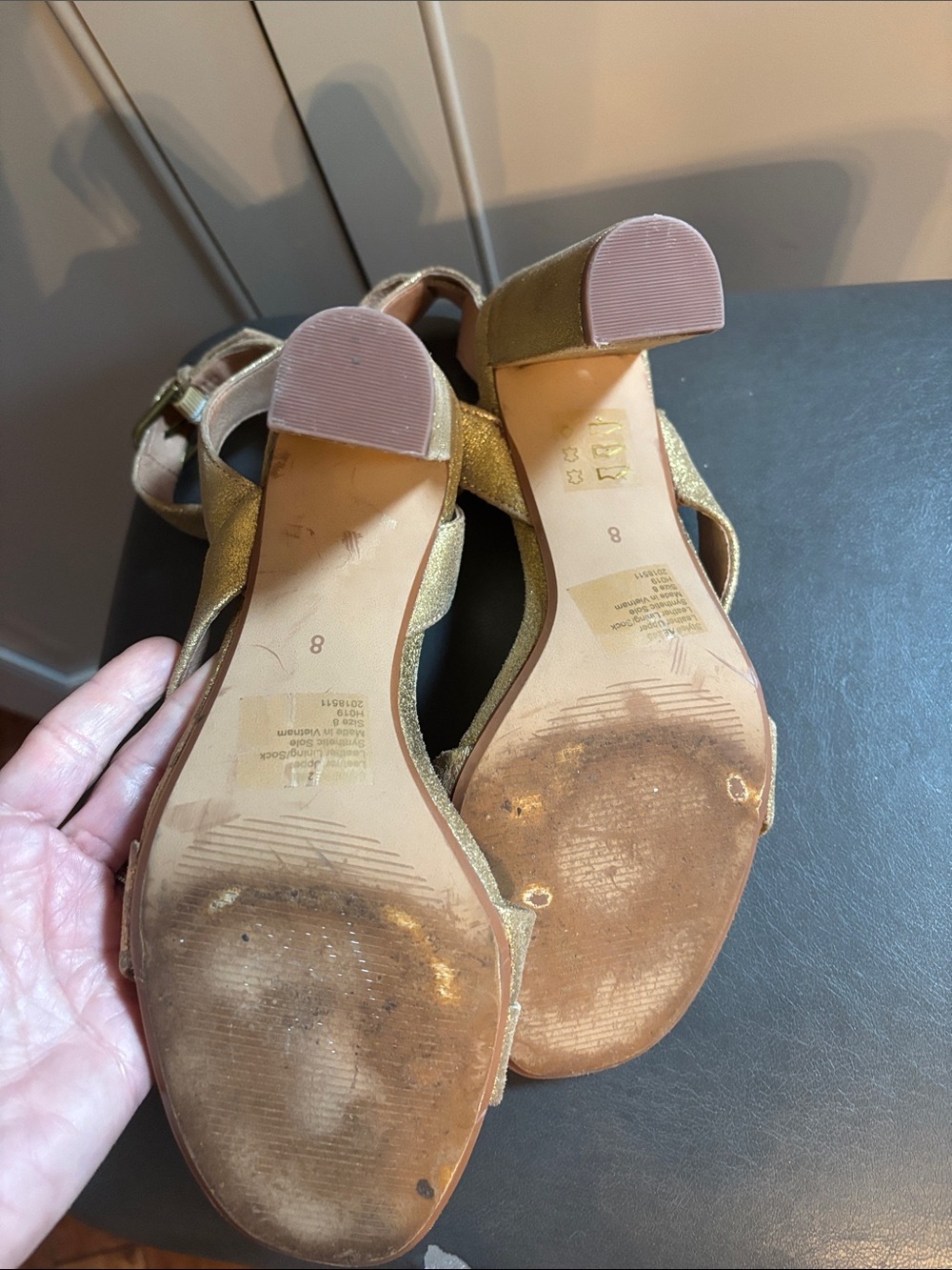 Madewell Gold The Liv Sandal 8 - Picture 11 of 14